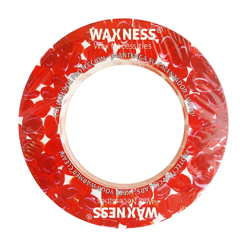 wax necessities Waxness Waxing Multi-fit Protection Collars 50 Pack Red Fits Most 14 to 16 Ounces Tins and Pots - Image 2